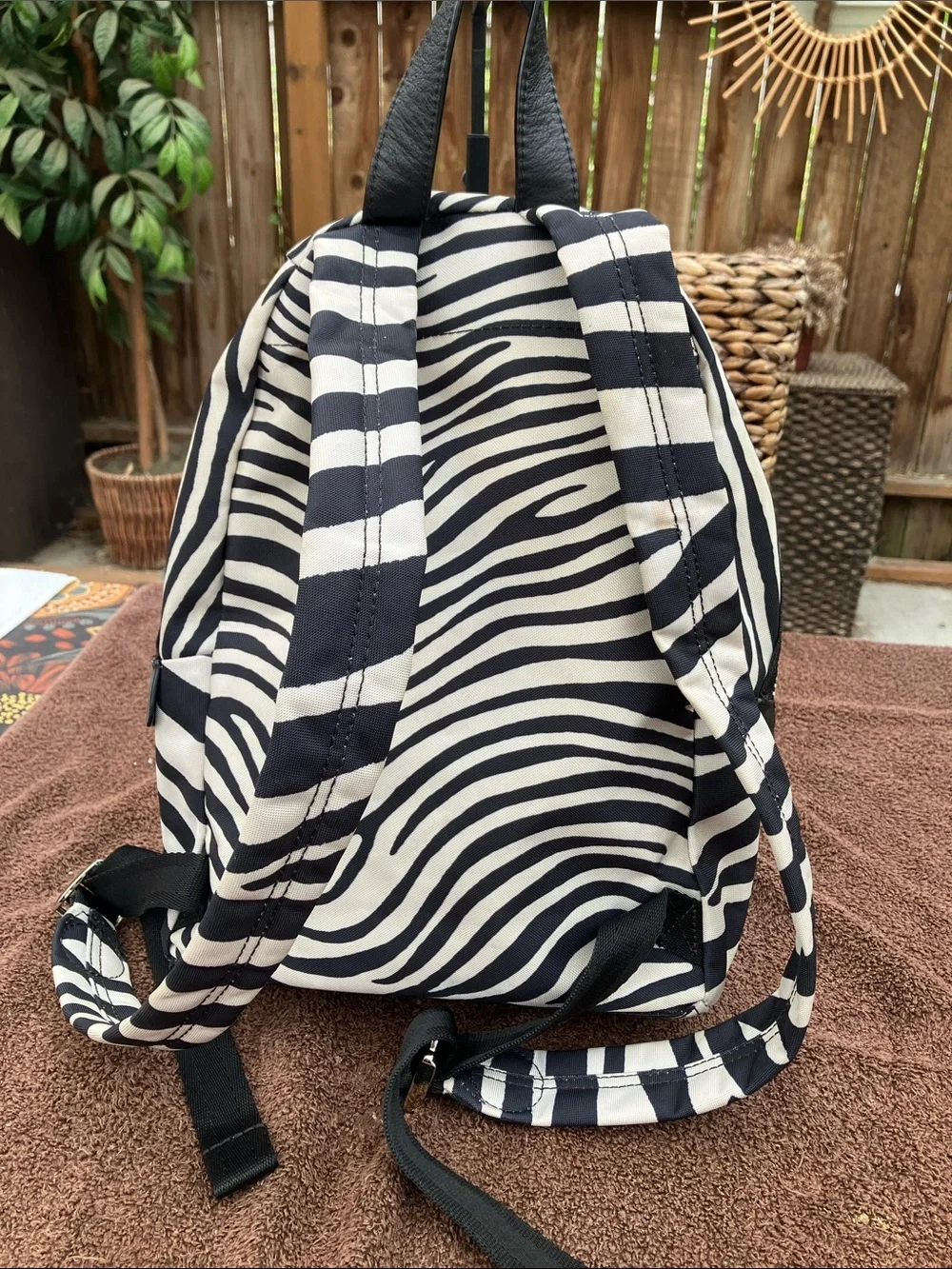 Marc Jacobs Zebra Print Biker Backpack